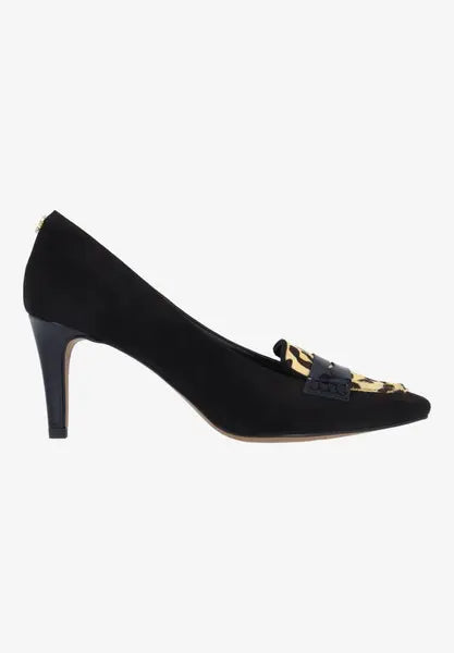 CAVORA-BLACK/BROWN SUEDE/HAIR-ON| J Renee