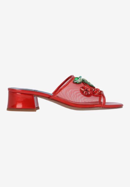 CHARRY-RED/GREEN MESH/PATENT | J Renee