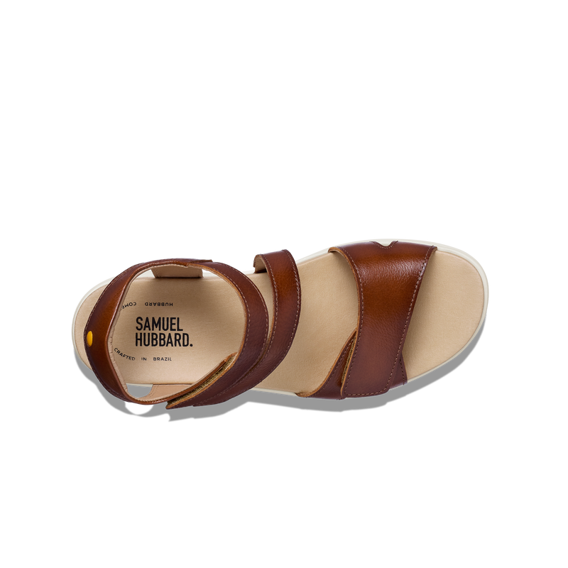 Women's Capri Sandal-Cognac Leather | Samuel Hubbard