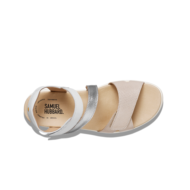 Women's Capri Sandal-Textured Pearl Leather | Samuel Hubbard