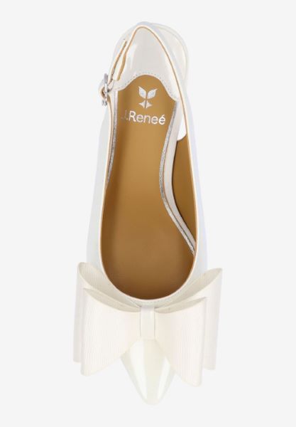 DELMARE-WHITE PATENT/GROSGRAIN | J Renee