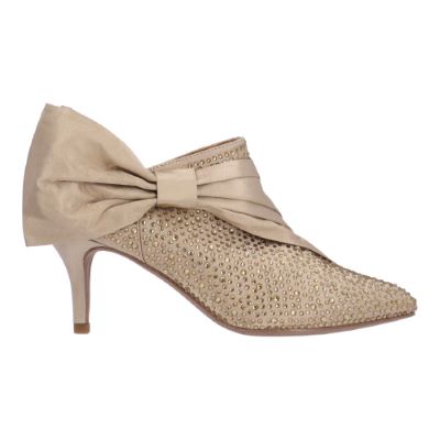 ELETTRA-BEIGE SATIN/RHINESTONES | J Renee