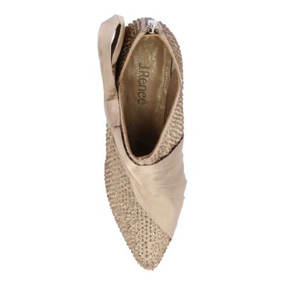 ELETTRA-BEIGE SATIN/RHINESTONES | J Renee