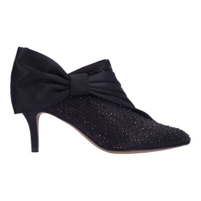 ELETTRA- BLACK SATIN/RHINESTONES| J Renee