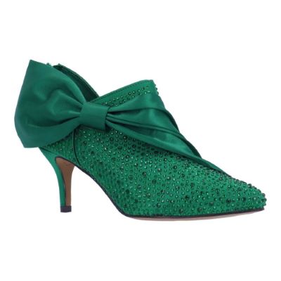 ELETTRA-EMERALD GREEN SATIN/RHINESTONE | J Renee