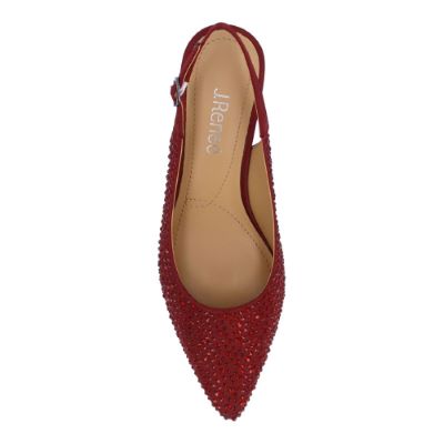 FERRYANNE-BURGUNDY SATIN/STONES| J Renee