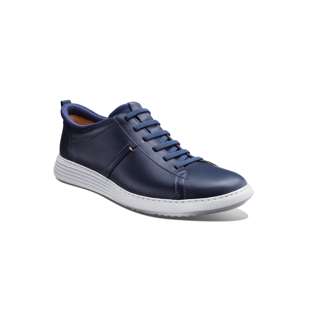 Men's Featherlight Flight Slip On-Navy Leather | Samuel Hubbard