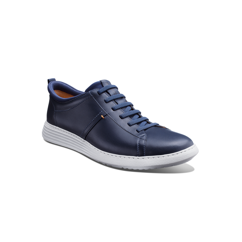 Men's Featherlight Flight Slip On-Navy Leather | Samuel Hubbard