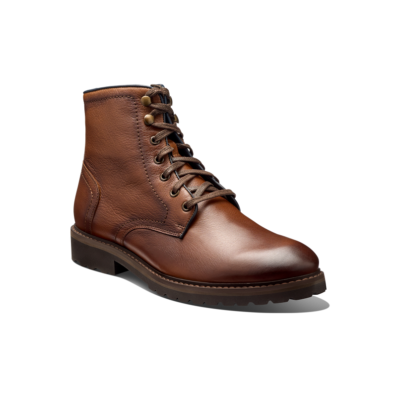 Men's Featherlight Lace-Up Boot-Cognac Leather | Samuel Hubbard