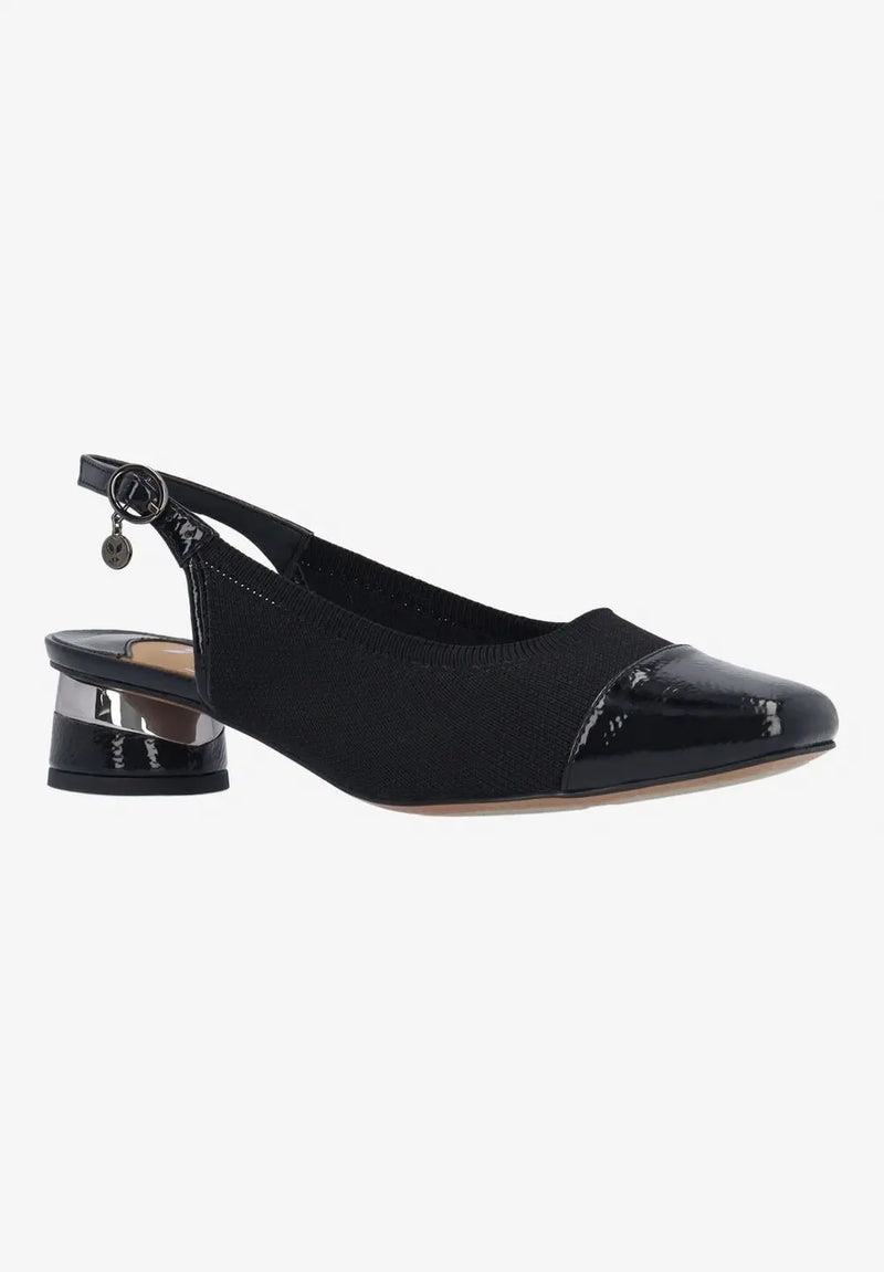 GIVORA-BLACK STRETCH KNIT/PATENT |  J Renee
