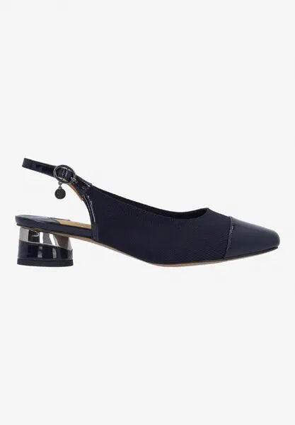 GIVORA-NAVY STRETCH KNIT/PATENT |  J Renee