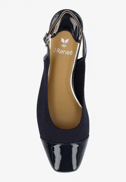 GIVORA-NAVY STRETCH KNIT/PATENT |  J Renee