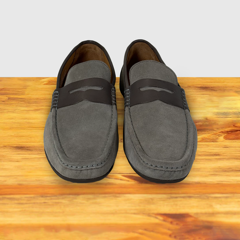 Calzoleria Toscana Zula Velour Suede/Leather Penny Loafer | Toscana