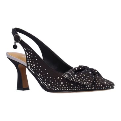 HARLAN-BLACK/GRAY SATIN/STONES | J Renee