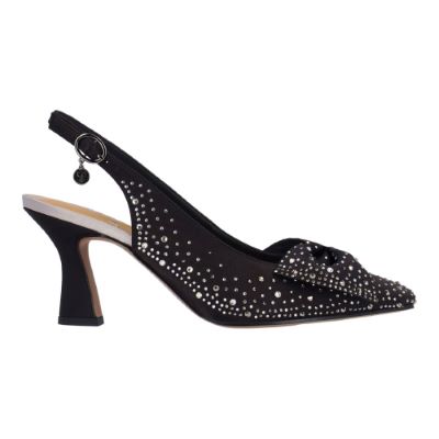 HARLAN-BLACK/GRAY SATIN/STONES | J Renee
