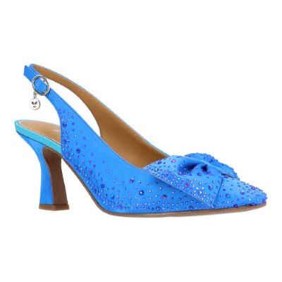 HARLAN-BLUE SATIN/STONES | J Renee