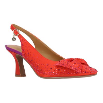 HARLAN-RED/PURPLE SATIN/STONES | J Renee