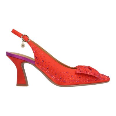 HARLAN-RED/PURPLE SATIN/STONES | J Renee