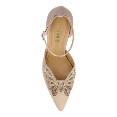 Isabetta-BEIGE SATIN/RHINESTONES | J Renee