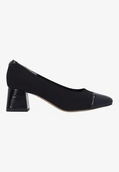 Javelle-BLACK STRETCH KNIT/PATENT |  J Renee