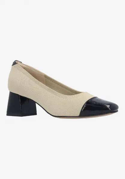 Javelle-NUDE/BLACK KNIT/PATENT |  J Renee