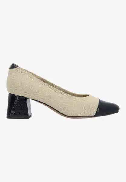 Javelle-NUDE/BLACK KNIT/PATENT |  J Renee