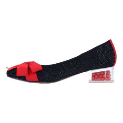 JOLLEE|J Renee-BLACK/RED SUEDE/SATIN/STONES