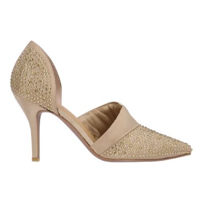 Kaleena- BEIGE SATIN/RHINESTONES| J Renee