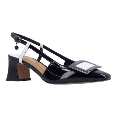 KELLEN-BLACK/WHITE PATENT | J Renee