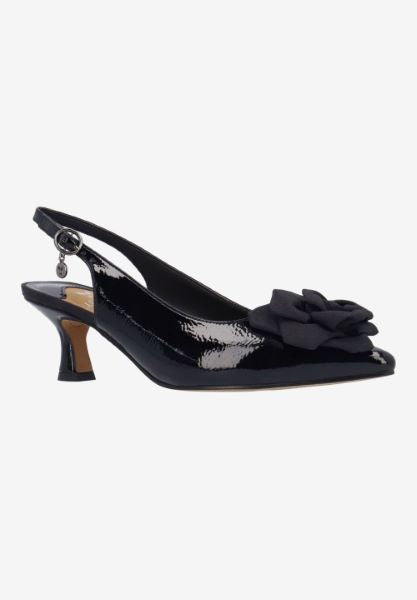 KENDRY-BLACK PATENT/GROSGRAIN  |  J Renee