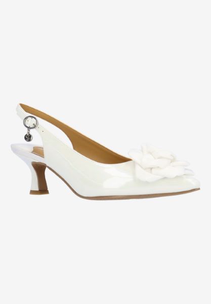 KENDRY-WHITE PATENT/GROSGRAIN  |  J Renee