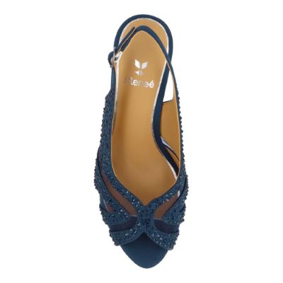 LOVELA-NAVY SATIN | J Renee