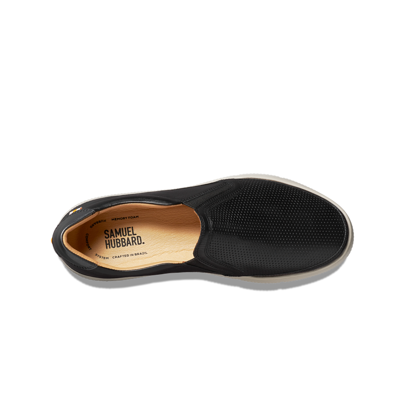 Women's Featherlight Laguna Slip-On-Black Leather | Samuel Hubbard
