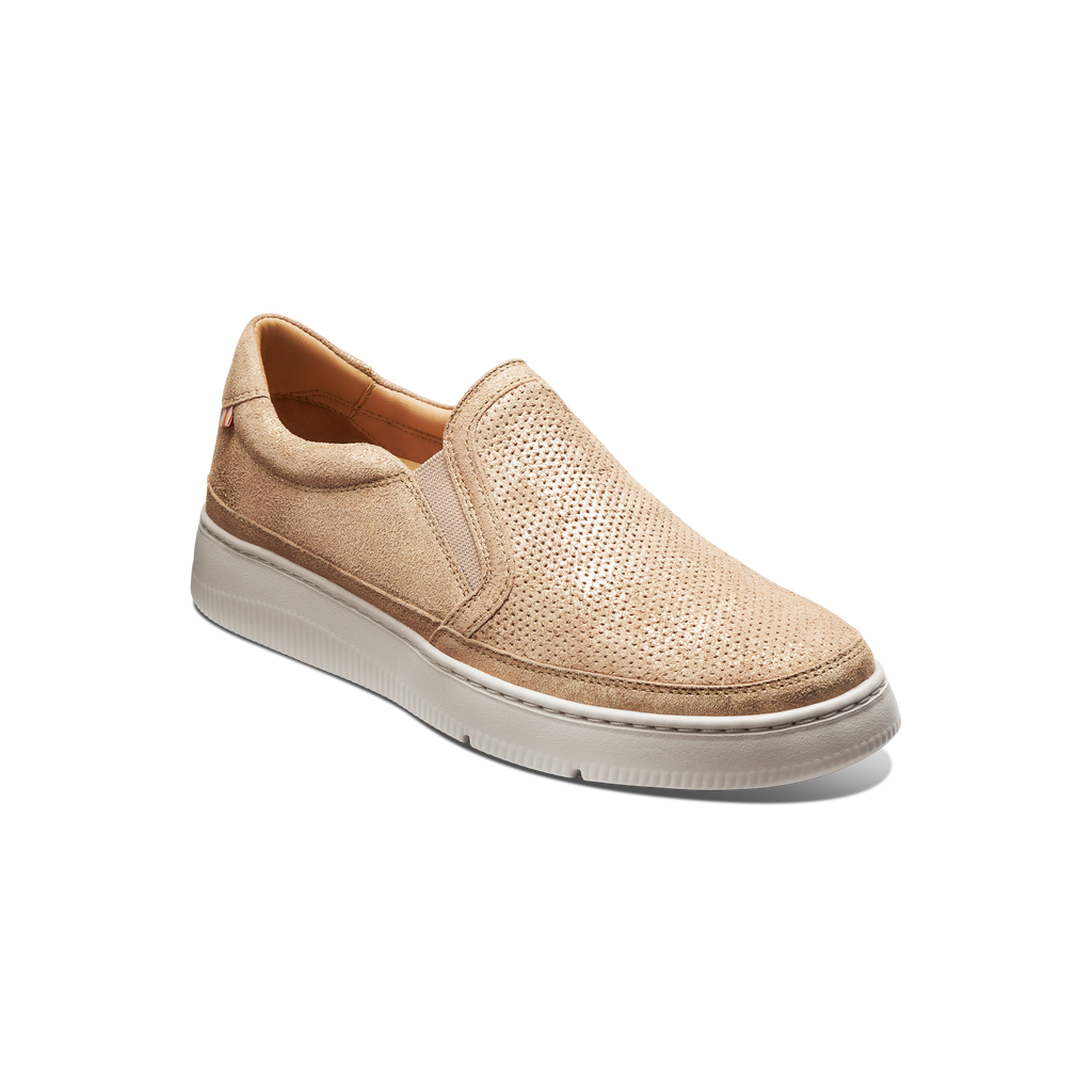 Women's Featherlight Laguna Slip-On-Gold Metallic Suede | Samuel Hubbard