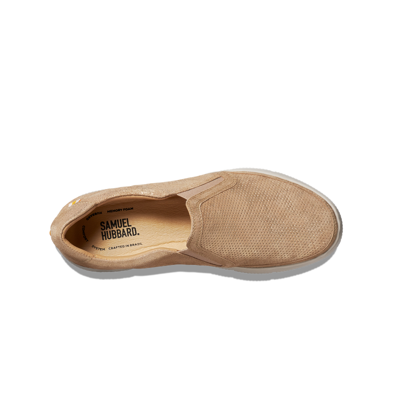 Women's Featherlight Laguna Slip-On-Gold Metallic Suede | Samuel Hubbard