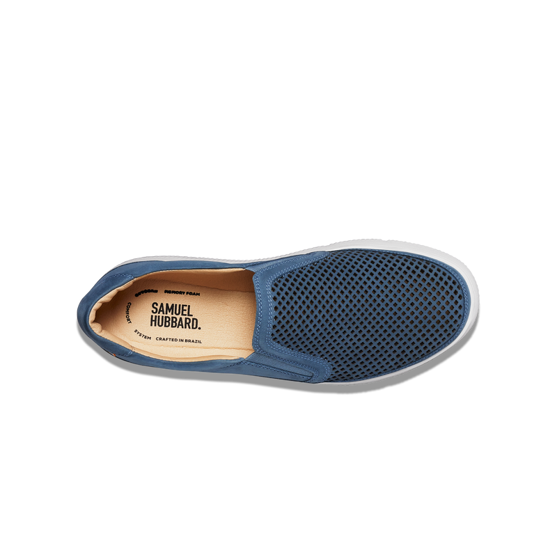 Women's Featherlight Laguna Slip-On-Steel Blue Nubuck | Samuel Hubbard