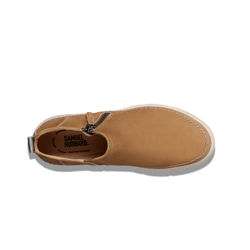 Women's Featherlight Laguna Zip Bootie-Nutmeg Suede | Samuel Hubbard