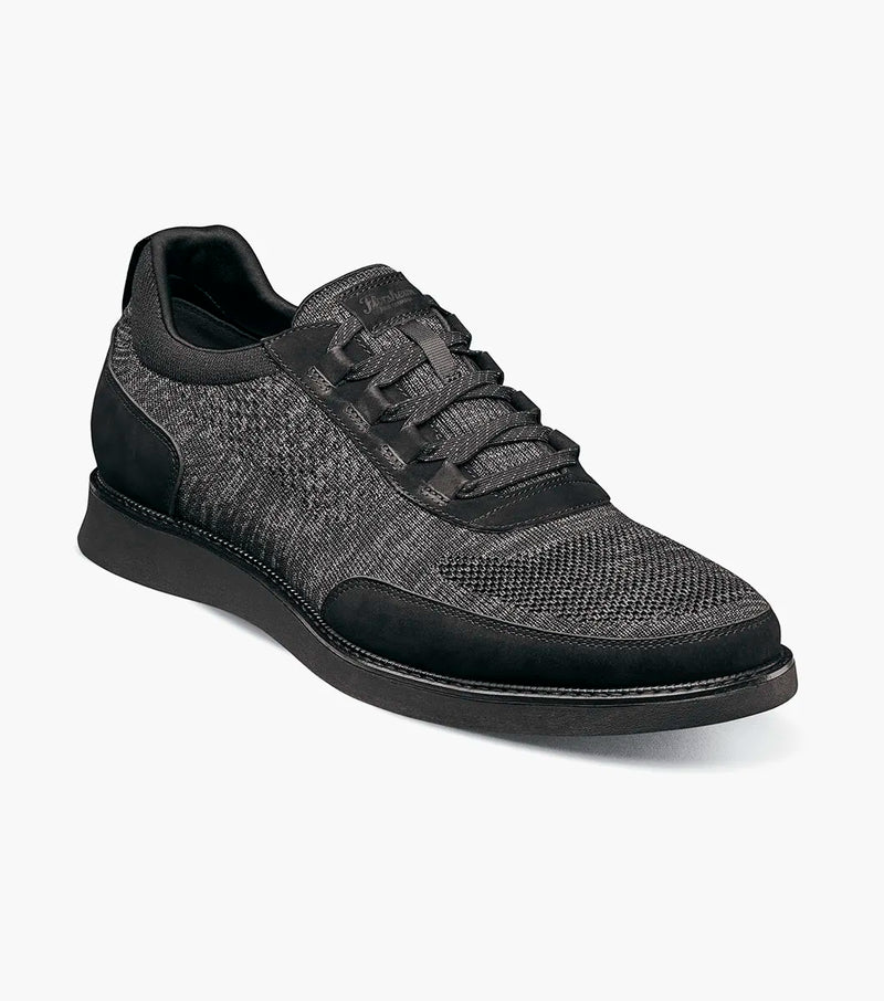 Launch Knit Elastic Lace Slip On-Black| Florsheim