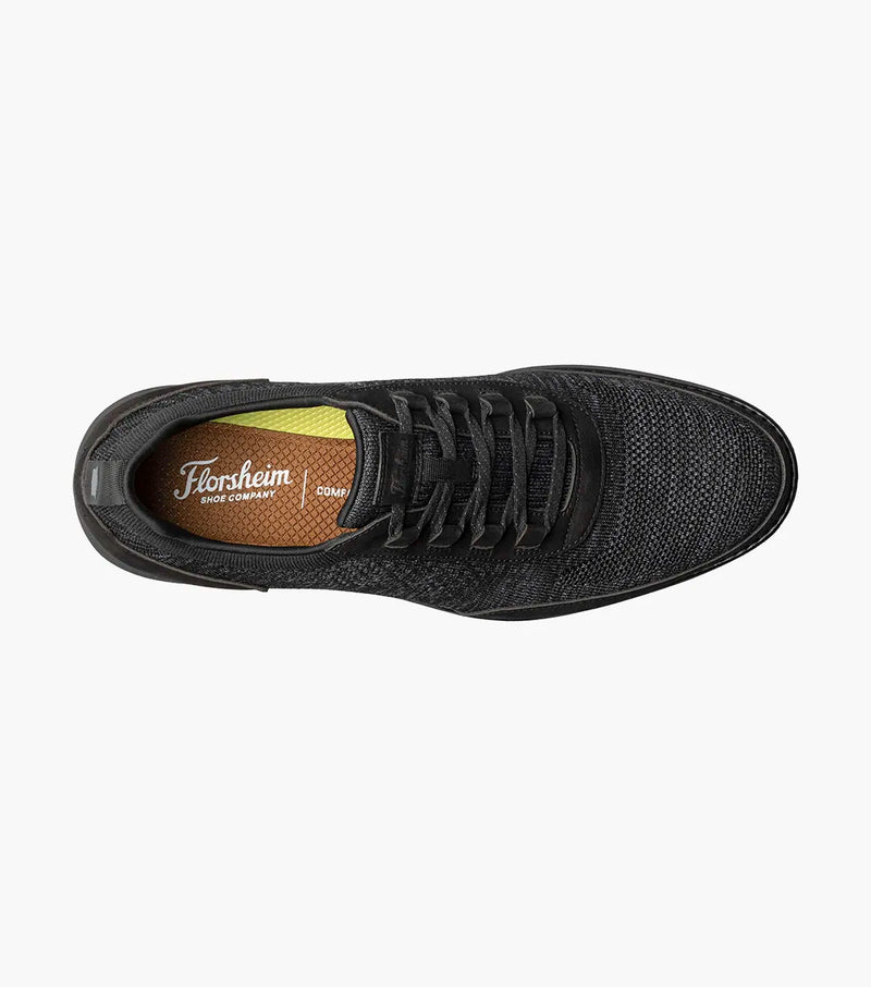 Launch Knit Elastic Lace Slip On-Black| Florsheim