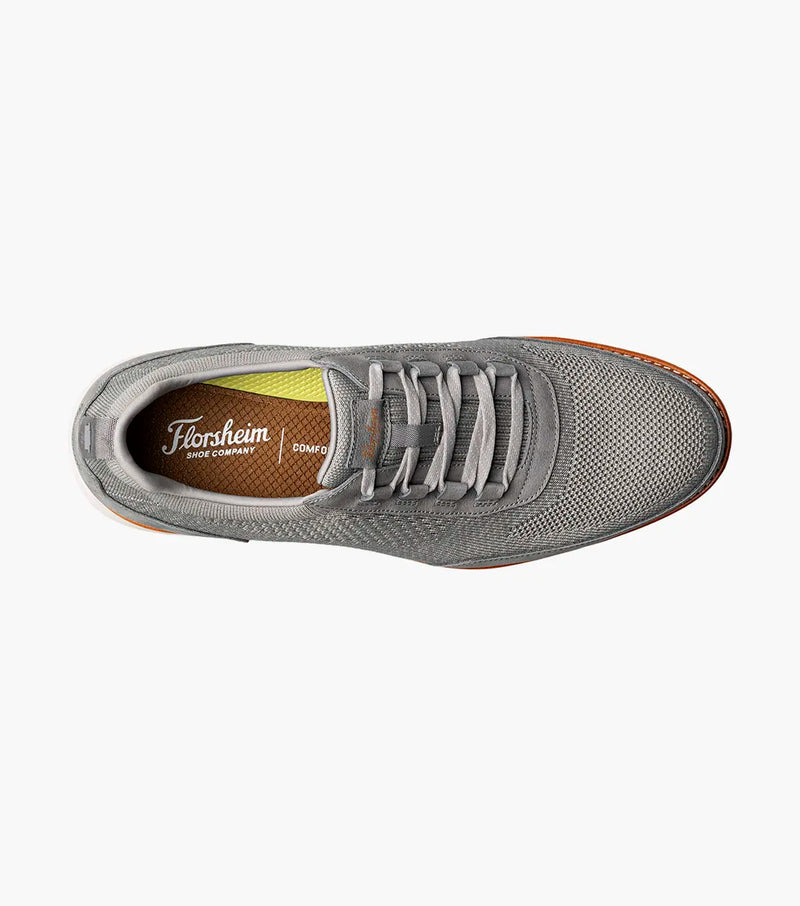 Launch Knit Elastic Lace Slip On-Gray| Florsheim