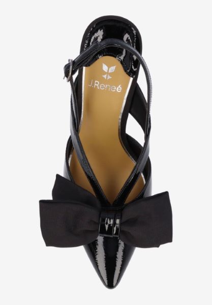 MORIGEN-BLACK PATENT/GROSGRAIN | J Renee
