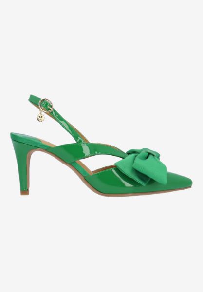 MORIGEN-GREEN PATENT/GROSGRAIN | J Renee