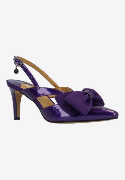 MORIGEN-PURPLE PATENT/GROSGRAIN | J Renee