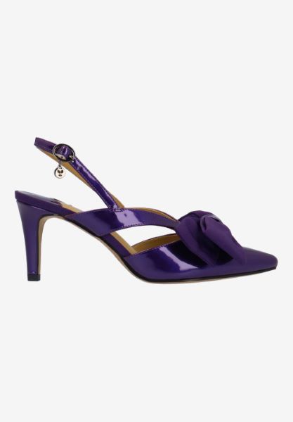 MORIGEN-PURPLE PATENT/GROSGRAIN | J Renee