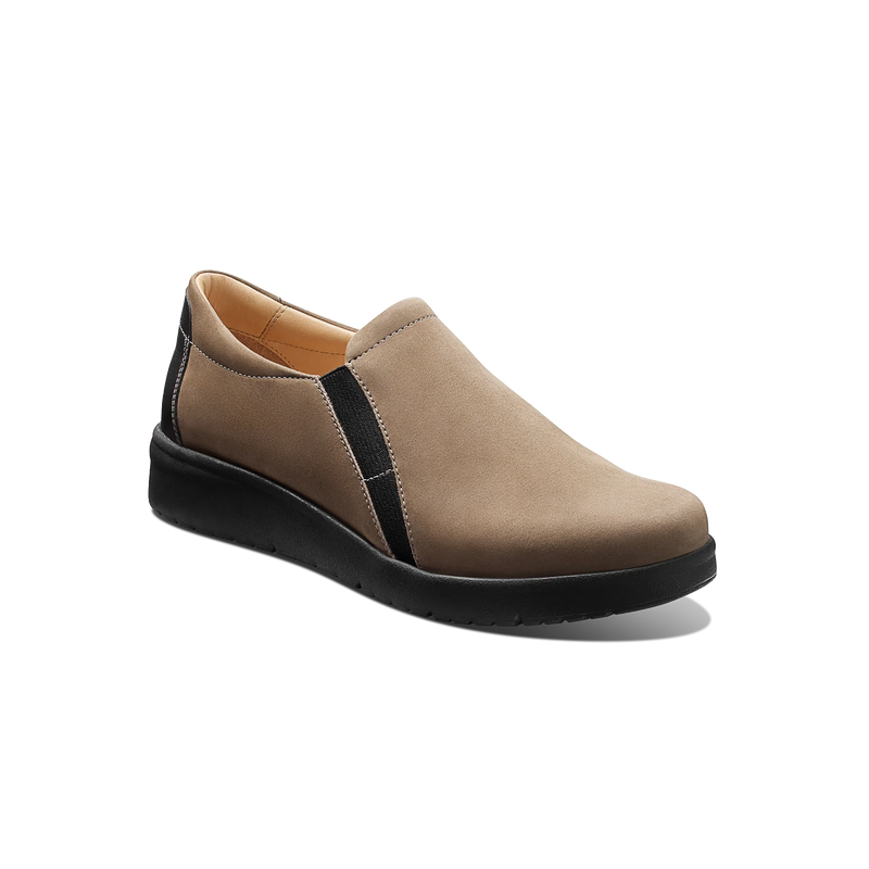 Women's Featherlight Marin Slip-On-Taupe Nubuck| Samuel Hubbard