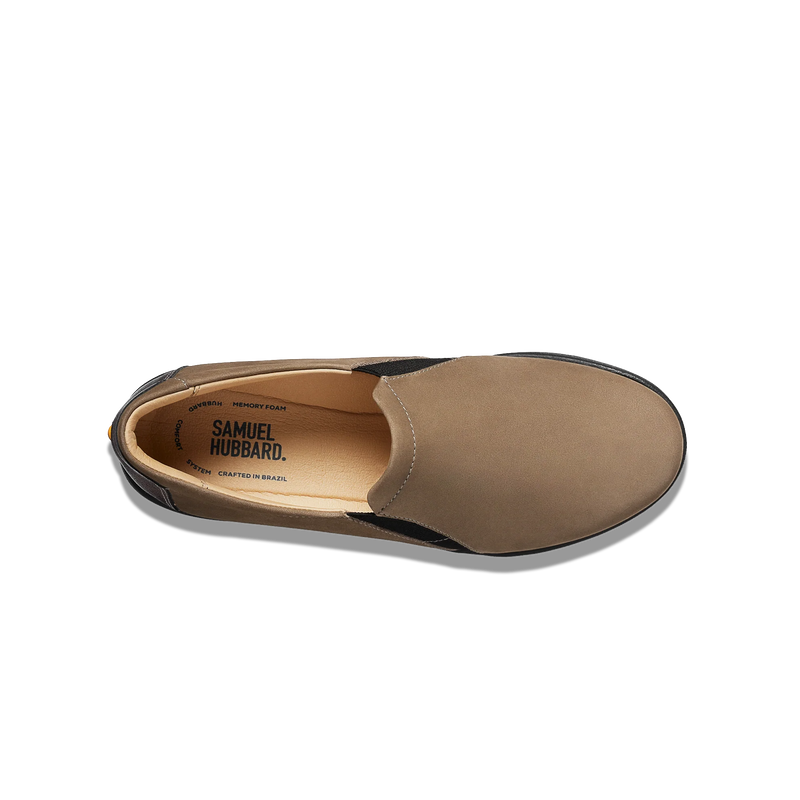 Women's Featherlight Marin Slip-On-Taupe Nubuck| Samuel Hubbard