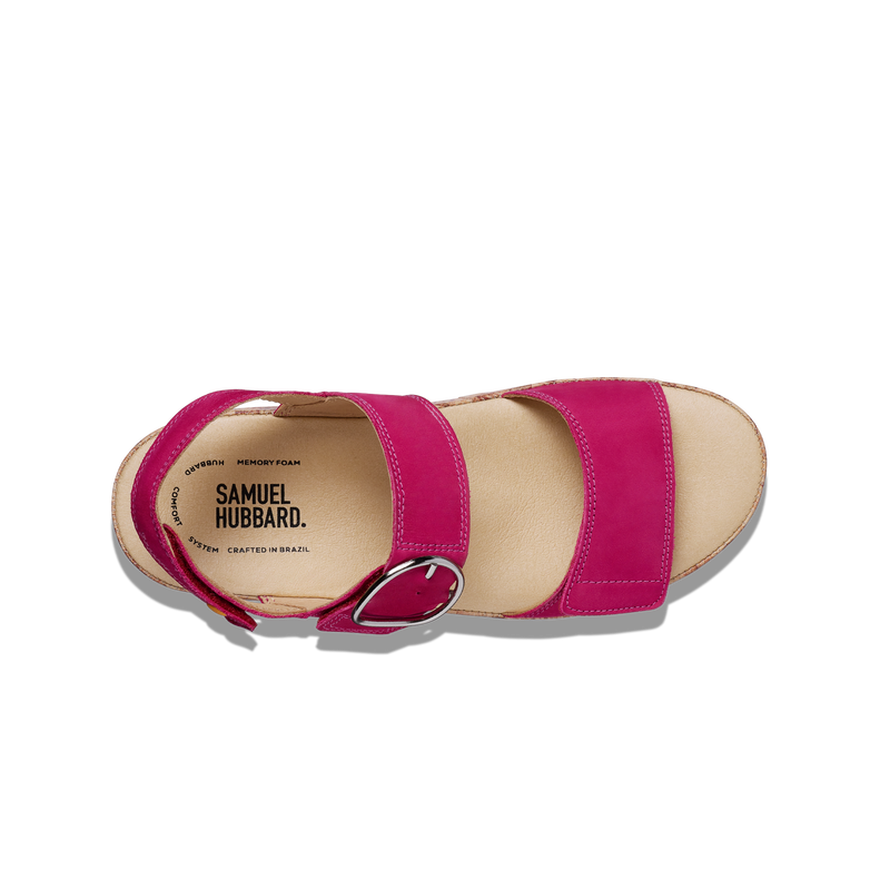 Women's Portola Two Strap Sandal-Fuchsia Nubuck | Samuel Hubbard