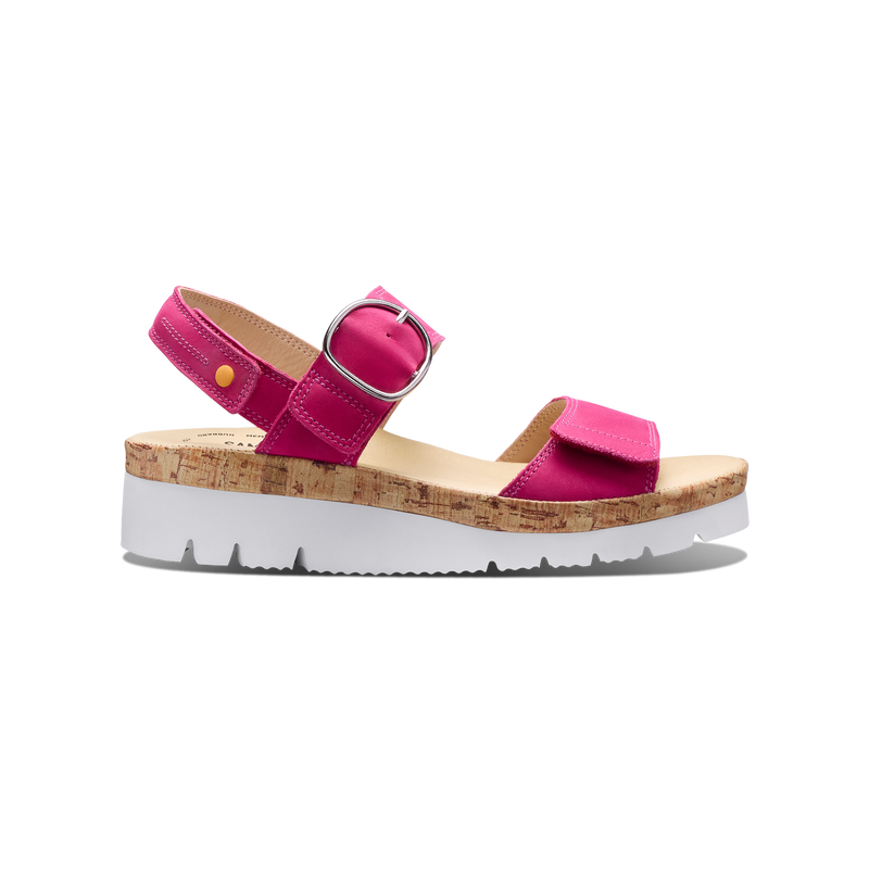 Women's Portola Two Strap Sandal-Fuchsia Nubuck | Samuel Hubbard