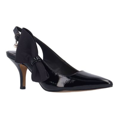 ROWIN-BLACK PATENT/GROSGRAIN| J Renee