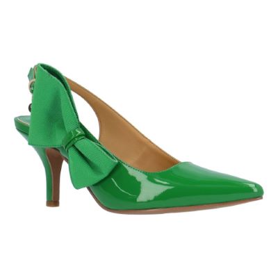 ROWIN-GREEN PATENT/GROSGRAIN| J Renee